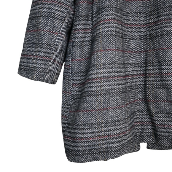 Maralyn & Me Women's XL Gray Plaid Lined Coat - Picture 7 of 10